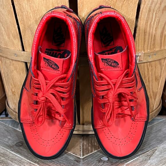 Vans Sk8-Hi Platform 2 David Bowie Ziggy Stardust Red Patent Sneaker Womens 6.5 - Picture 10 of 12